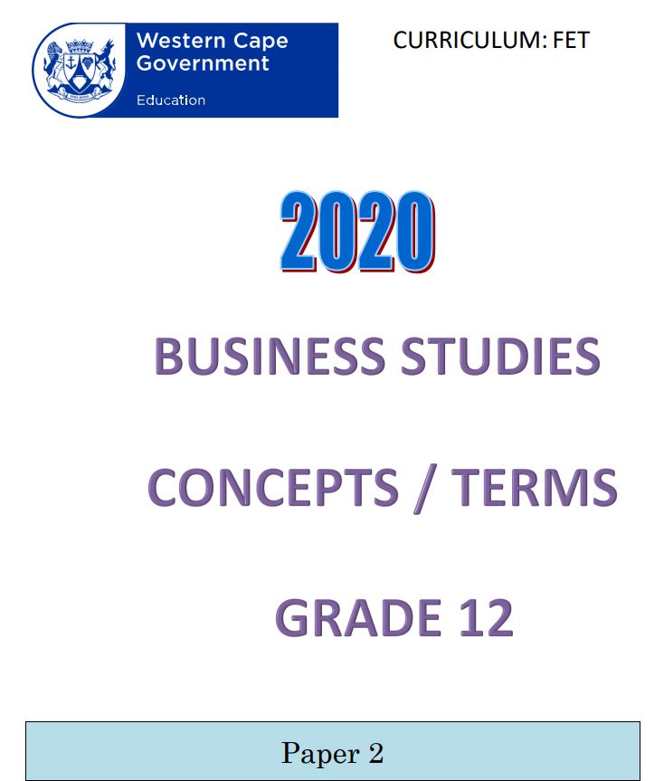 business studies grade 12 term 2 presentation memorandum 2023